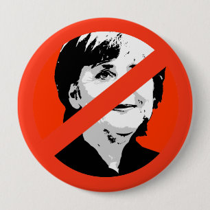 Badge Rond 10 Cm Angela Merkel