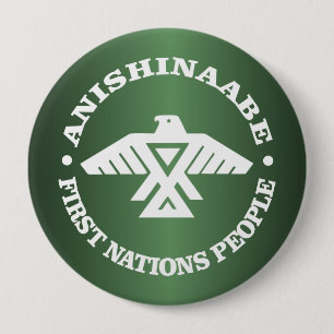 Badge Rond 10 Cm Anishinaabe (Ojibwe, Chippewa)