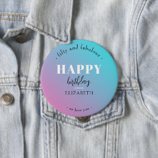 Badge Rond 10 Cm Anniversaire Design minimaliste aux couleurs paste