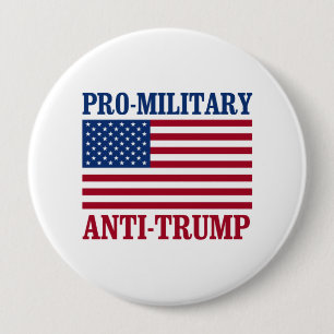 Badge Rond 10 Cm Anti-Atout Pro-Militaire - Anti-Atout -