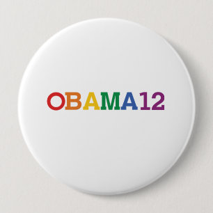 BADGE ROND 10 CM ARC-EN-CIEL D'OBAMA 12 - .PNG