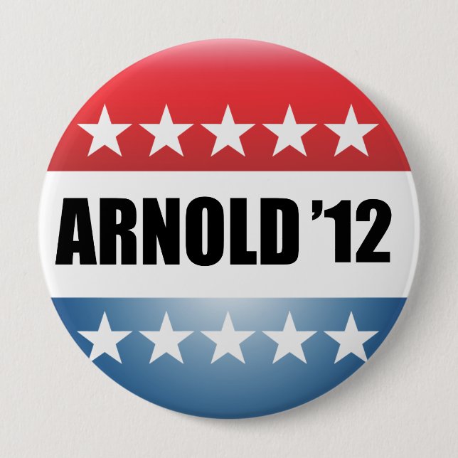 BADGE ROND 10 CM ARNOLD SCHWARZENEGGER (Devant)