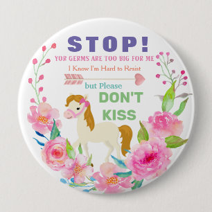 Badge Rond 10 Cm Arrêtez ! Tes germes sont trop gros pour moi !