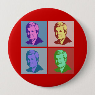 Badge Rond 10 Cm Art de bruit de Gingrich