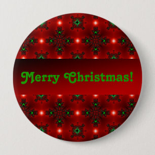 Badge Rond 10 Cm Artdeco de Noël en style rétro