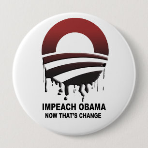 Badge Rond 10 Cm Attaquez Obama - maintenant qu'est le changement
