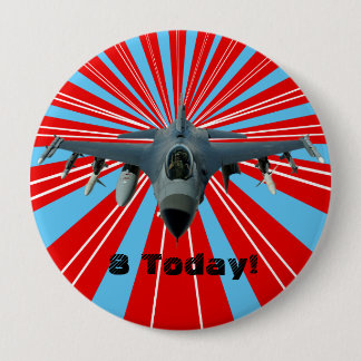 Badge Rond 10 Cm Avion de chasse