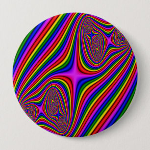 Badge Rond 10 Cm Bandes en couleurs
