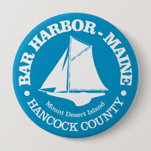 Badge Rond 10 Cm Bar Harbour (sloop)