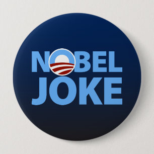 Badge Rond 10 Cm Barack Obama : Plaisanterie Nobel