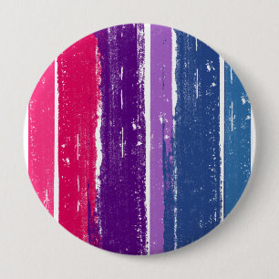 BADGE ROND 10 CM BARRE BISEXUELLE D'ENCRE DE FIERTÉ