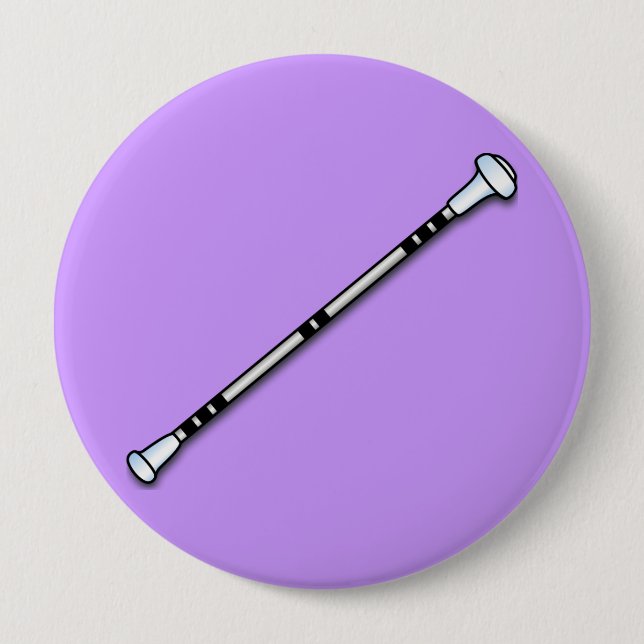 Badge Rond 10 Cm Bâton/tournoiement (Devant)