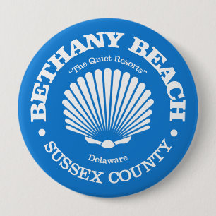 Badge Rond 10 Cm Bethany Beach (coquillage)