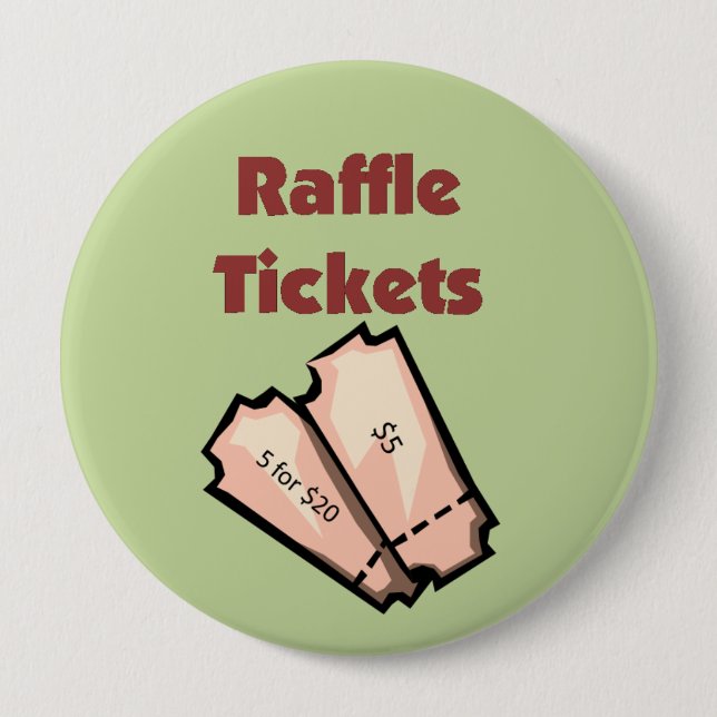 Badge Rond 10 Cm Billets de tombola de vente (Devant)