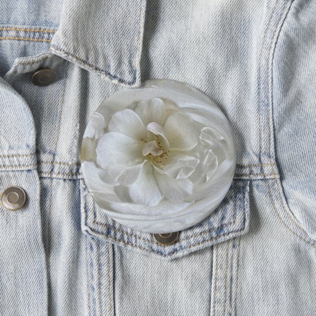 Badge Rond 10 Cm Blanc ivoire (En situation)