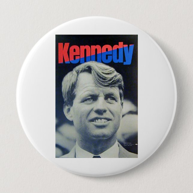 Badge Rond 10 Cm Bobby Kennedy "68 (Devant)