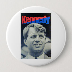 Badge Rond 10 Cm Bobby Kennedy "68