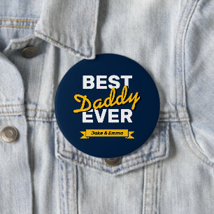 Badge Rond 10 Cm Bonne Fête des pères Bouton personnalisé