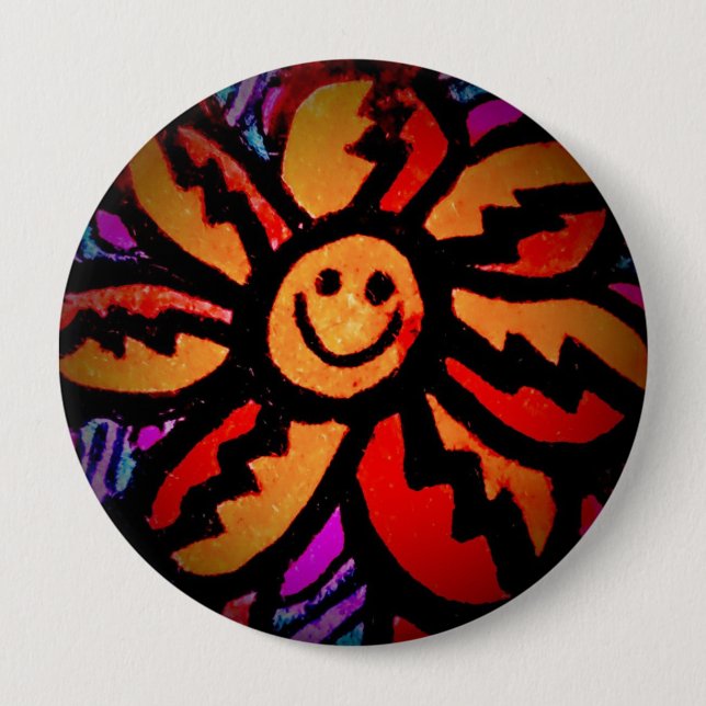 Badge Rond 10 Cm Bouton Arrondi, Énorme, 4 Pouces (Devant)