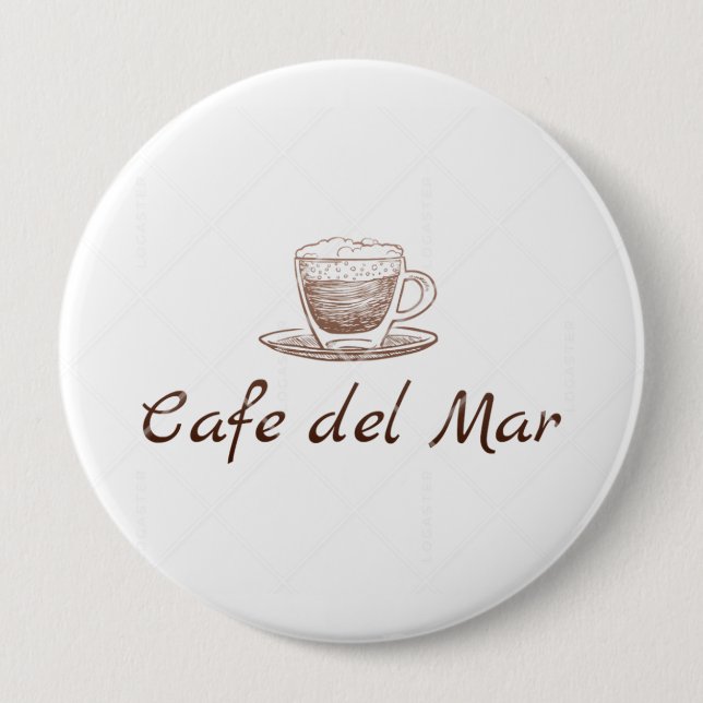 Badge Rond 10 Cm Bouton blanc (Devant)