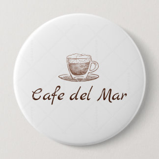 Badge Rond 10 Cm Bouton blanc