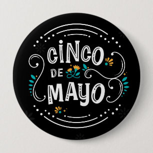 Badge Rond 10 Cm Bouton Cinco De Mayo