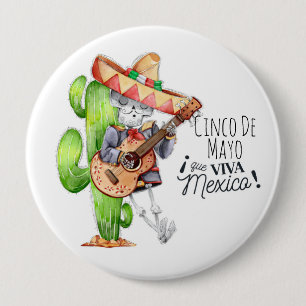 Badge Rond 10 Cm Bouton Cinco De Mayo