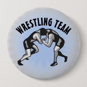 Badge Rond 10 Cm Bouton Conception du lutteur