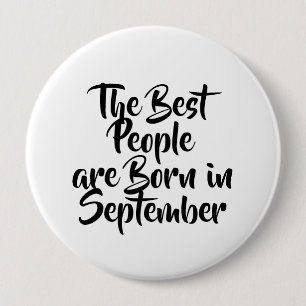 Badge Rond 10 Cm Bouton d'anniversaire de "septembre"
