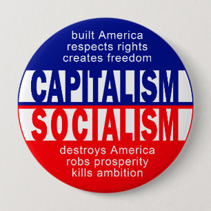 Badge Rond 10 Cm Bouton de capitalisme