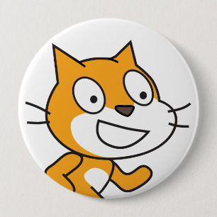 Badge Rond 10 Cm Bouton de chat d'éraflure