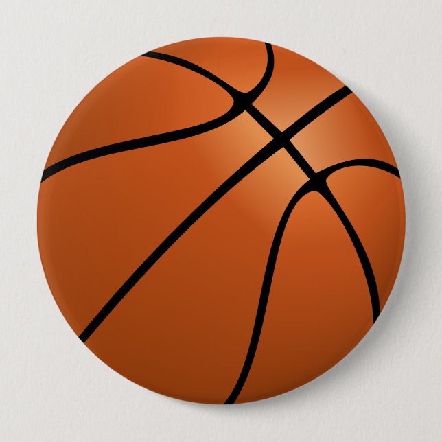 Badge Rond 10 Cm Bouton de conception de basket-ball (Devant)