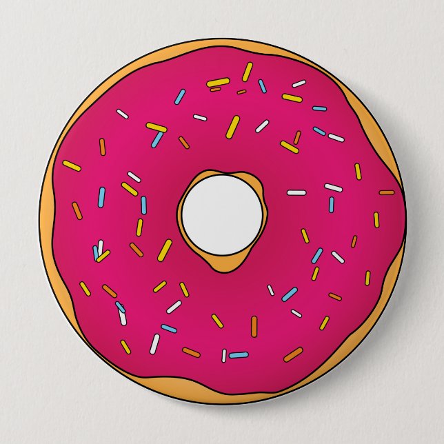 Badge Rond 10 Cm Bouton de D'oh-écrou de Homer (Devant)