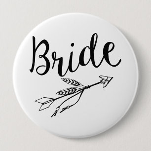 Badge Rond 10 Cm Bouton de goupille de jeune mariée
