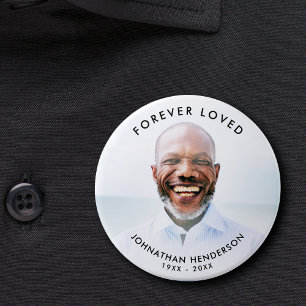 Badge Rond 10 Cm Bouton de photo personnalisé en hommage aux funéra
