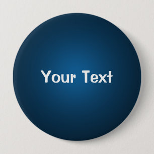 Badge Rond 10 Cm Bouton de texte personnalisé bleu 4 pouces Modèle