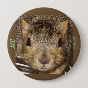 Badge Rond 10 Cm Bouton d'écureuil