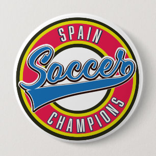 Badge Rond 10 Cm Bouton des Champions de Football Brésilien