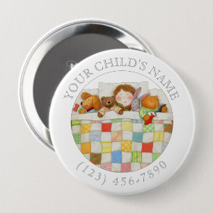 BADGE ROND 10 CM BOUTON D'IDENTIFICATION POUR ENFANT COUVERTURE DOU