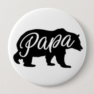 Badge Rond 10 Cm Bouton d'ours de papa