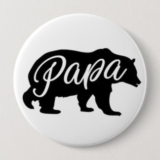 Badge Rond 10 Cm Bouton d'ours de papa