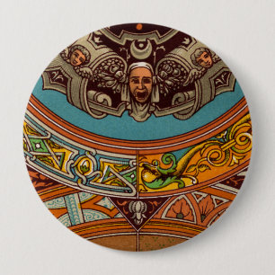 Badge Rond 10 Cm Bouton Dragons & Gargoyles