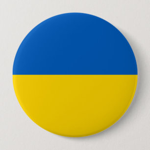 Badge Rond 10 Cm Bouton drapeau ukrainien (Ukraine)