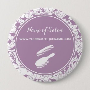 Badge Rond 10 Cm Bouton du Salon Floral Lavande