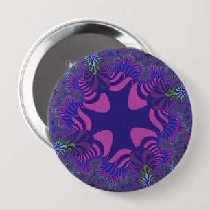 Badge Rond 10 Cm Bouton énorme de croix violet rose personnalisé