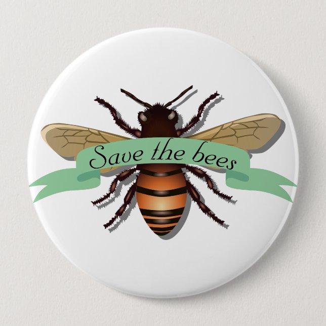 Badge Rond 10 Cm Bouton Enregistrer l'environnement de conservation (Devant)