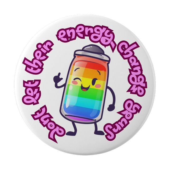 Badge Rond 10 Cm Bouton épinglé d'énergie positive (positive energy pin button )