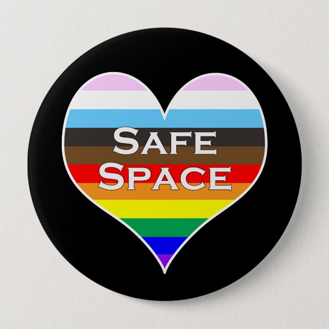 Badge Rond 10 Cm Bouton Espace sécurisé (Devant)