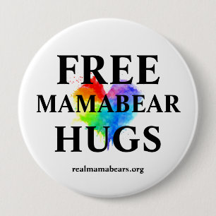 Badge Rond 10 Cm BOUTON Free MB Hugs