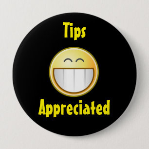 Badge Rond 10 Cm Bouton heureux 2 de bout